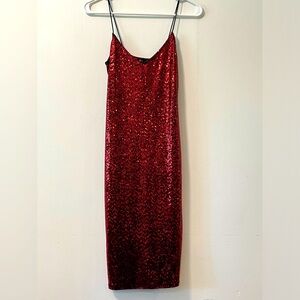 Red Sequin Dress Size S